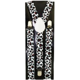 96 Wholesale Leopard Suspenders