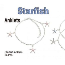 24 Wholesale Starfish Anklet