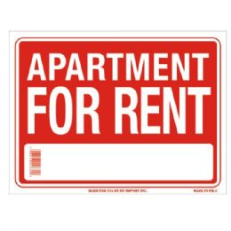 96 Pieces Sign 9in X 12in Apartment For Rent - Signs & Flags