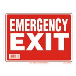 96 Pieces Sign 9in X 12in Emergency Exit - Signs & Flags