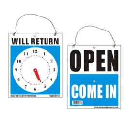72 Wholesale Sign 8in By 9.5in Open / Close W/ Time