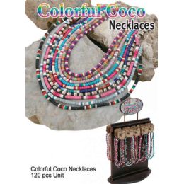 120 Pieces Colorful Coco Necklaces - Necklace