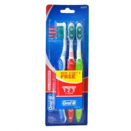 96 Units of OraL-B All Rounder 123 3pk Soft - Toothbrushes and Toothpaste
