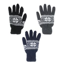 144 Pairs Womens Fashion Winter Glove - Knitted Stretch Gloves