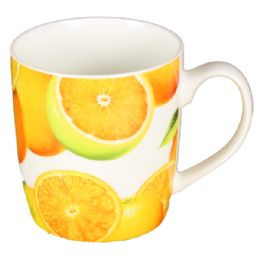 72 Wholesale Coffee Mug Orange Pattern