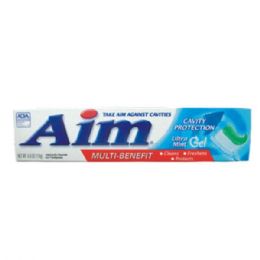 24 Pieces Aim 5.5oz Cavity Protection Ultra Mint Gel Blue - Toothbrushes and Toothpaste