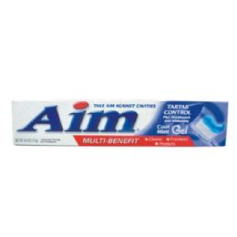 24 Units of Aim 5.5oz Tartar Control Cool Mint Gel Purple - Toothbrushes and Toothpaste