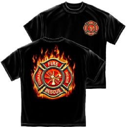 10 Pieces T-Shirt 021 Firefighter Classic Fire Maltese Small Size - Boys T Shirts
