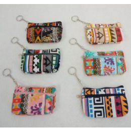 72 Wholesale 5"x3" TwO-Comp Zippered Change Purse [printed]