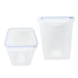 48 Pieces Airtight Square Container 5.5x5.5x7" H - Plastic Tableware