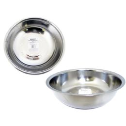 48 Wholesale Bowl 9.8" Stainless Steel