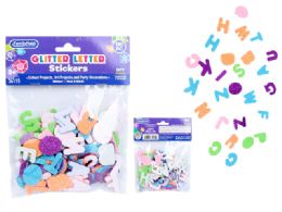 96 Wholesale Craft Foam Letter Stickers Glitter 130pc
