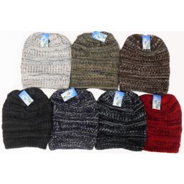 60 Pieces Knit Ski HaT-Fleece Lining - Winter Beanie Hats