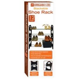 12 Wholesale 12 Pair Stackable Shoe Rack
