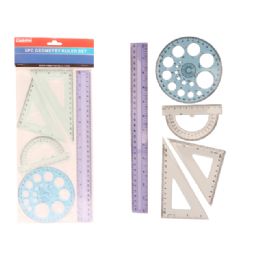96 Pieces 5 Piece Geometry Ruler Set - Rulers