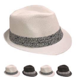 24 Wholesale Classic Gentleman Paisley Band Trilby Fedora Hat