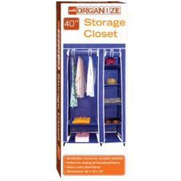 5 Pieces Storage Closet Navy Blue - Storage & Organization