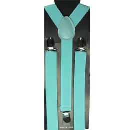 48 Pieces Aqua Adult Suspender - Suspenders