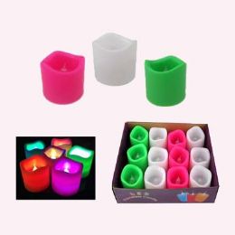 24 Pieces Valentine's Sound Activated Led Candle - Valentine Decorations
