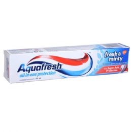 144 Pieces Aquafresh T/paste 100ml Fresh & Minty(144/cs) - Toothbrushes and Toothpaste