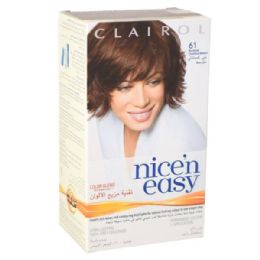 24 Wholesale Clairol Nice & Easy Hair Color Med Chestnut Brown 61ap