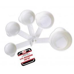 144 Units of 5 Piece Measuring Cup Set - Measuring Cups and Spoons