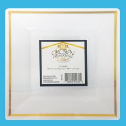 12 of Crown Dinner Plate Executive Collection 10 In 10 Pk Square Gold