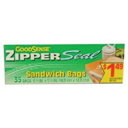48 Pieces 35 Count Good Sense Sandwich Bag - Bags Of All Types