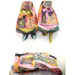 50 Pieces Wholesale Nepal Tie Dye Fabric Backpacks Assorted 50 Pcs - Backpacks