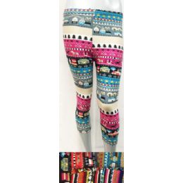 12 Wholesale Three Quarter Length Leggings In Assorted Colors