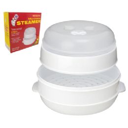 12 Pieces 2 Tier Microwave Steamer With Steam Vent - Microwave Items