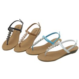 36 Wholesale Ladies' Fashion Sandals Assorted Colors Size 5-10