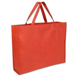 100 Wholesale 19 Inch Non Woven Tote Bag - Red Color Only