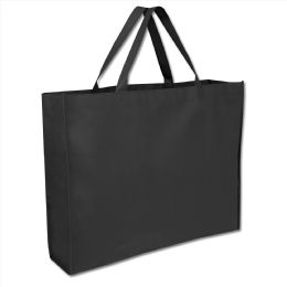 100 Wholesale 19 Inch Non Woven Tote Bag - Black Color Only