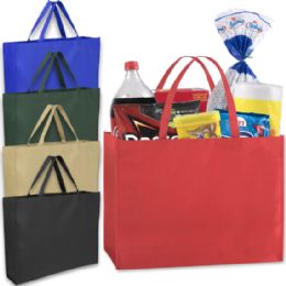 100 Wholesale 19 Inch Shopper Non Woven Tote Bag - Assorted Colors
