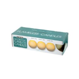 24 Wholesale Decorative Flameless Round Candles Set