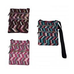 120 Wholesale Cross Body Bag In Quilted Geometric Prints