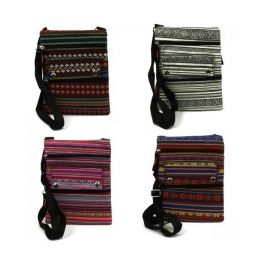 60 Wholesale Mid Size Cross Body Bag In Assorted Guatemalan Prints