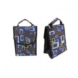 24 Wholesale Insulated Lunch Bag In A Geometric Unisex Print
