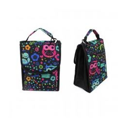 24 Wholesale 10" Insulated Lunch Bag In A Multi Color Owl Print