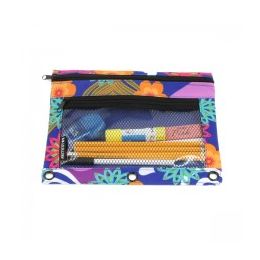 48 Wholesale Pencil Case In A Flower And Heart Print