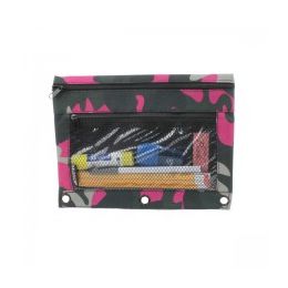 48 Wholesale Pencil Case In A Pink Camouflage Print