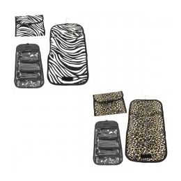 60 Pieces Hanging Cosmetic Organizer In Animal Prints - Cosmetic Cases