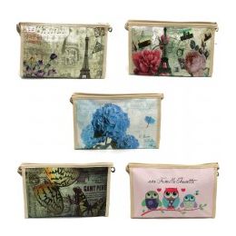60 Pieces Cosmetic Make Up Bag In Pretty Prints - Cosmetic Cases