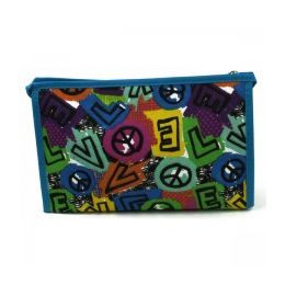 60 Wholesale Cosmetic Make Up Bag In A Peace Love Print