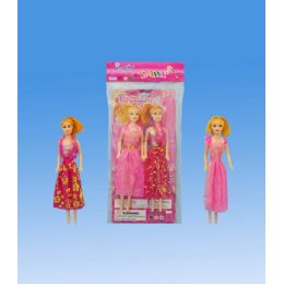 72 Wholesale 2 Pieces 11 Doll In Pvc Bag Header Card