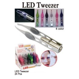 24 Pieces Nail Led Light Tweezer - Scissors and Tweezers