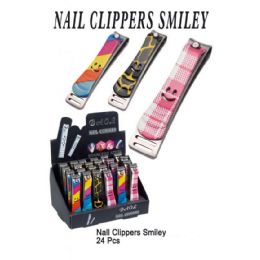 24 Wholesale Nail Clippers Smiley Face