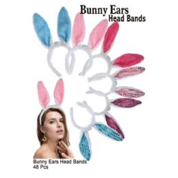 48 Wholesale Bunny Head Bands