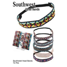 72 Wholesale Southwest Head Bands